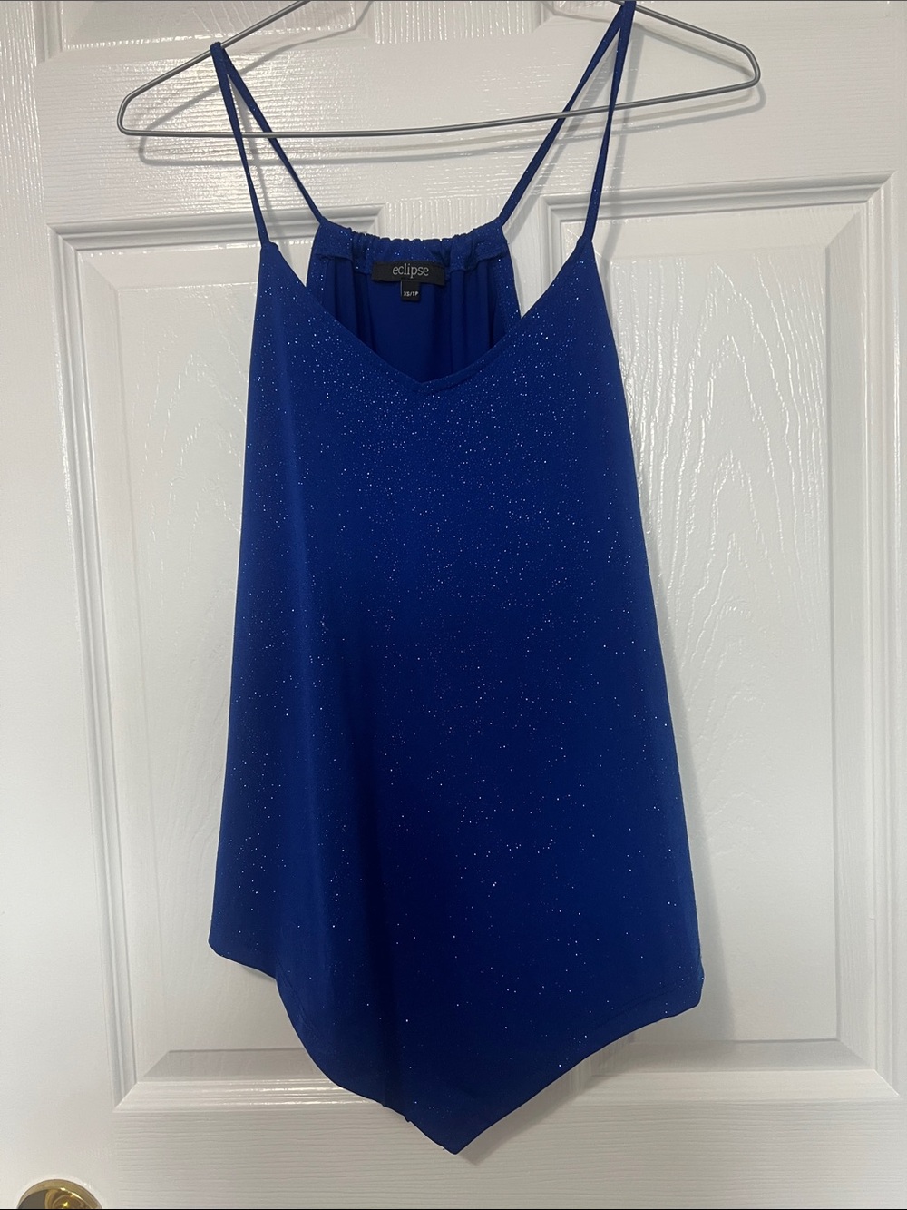 Eclipse Royal Blue Sparkle Spaghetti-Strap Camisole